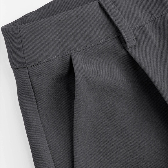 Petite High waist pleated wide leg pants (XS) - Picture 3 of 4